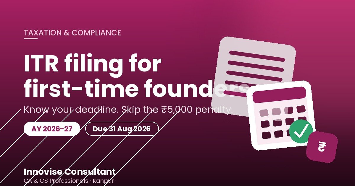 ITR filing for first-time founders